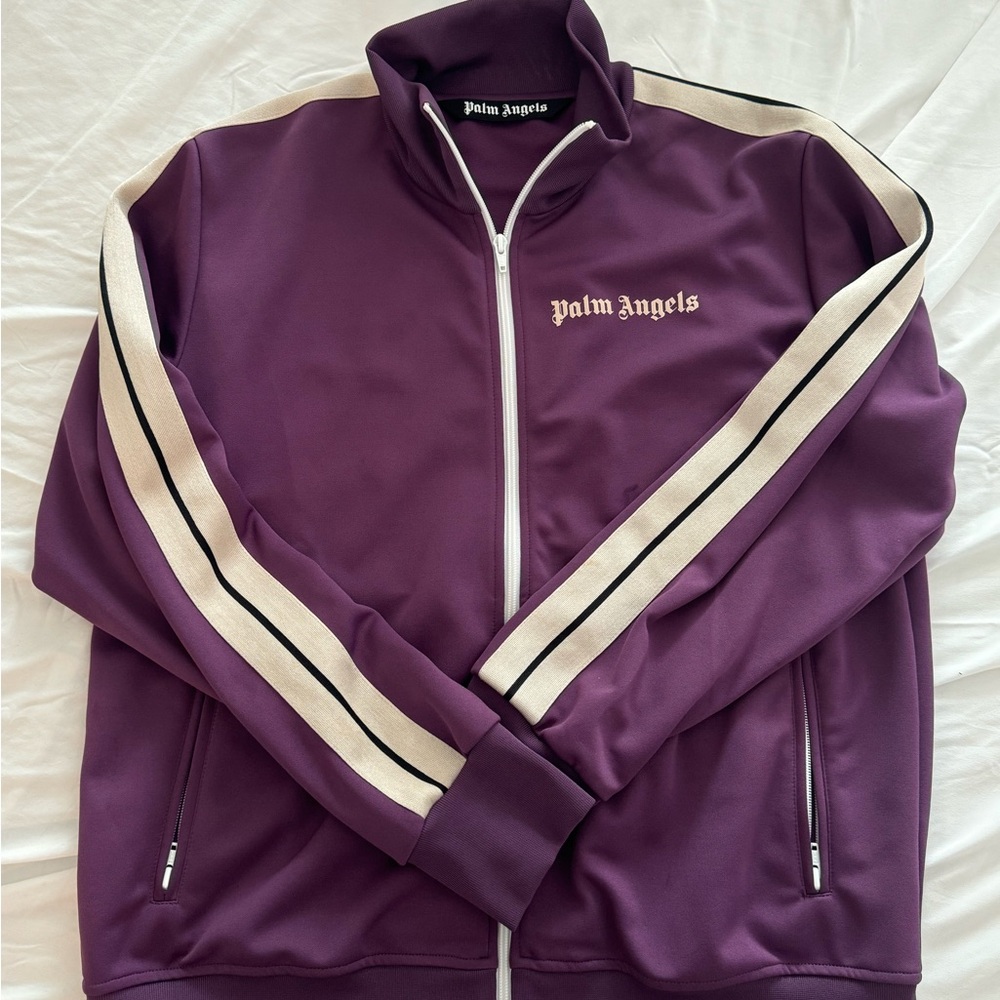 Palm Angels Violet Jacket with White Accents
